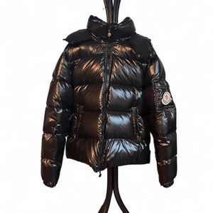 Vintage Moncler Men’s Himalaya Black Short Down Puffer Jacket Glossy 2009 NWOT 4